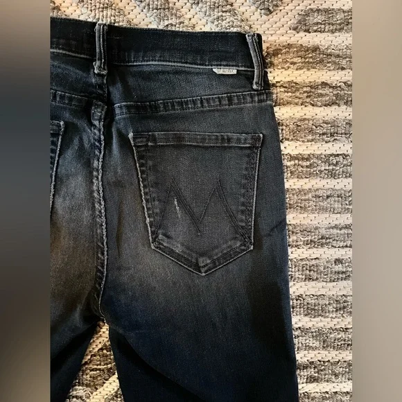 MOTHER Sz 26 High Waisted Vamp Slightly Sinful Black Orig$278 - Picture 10 of 12